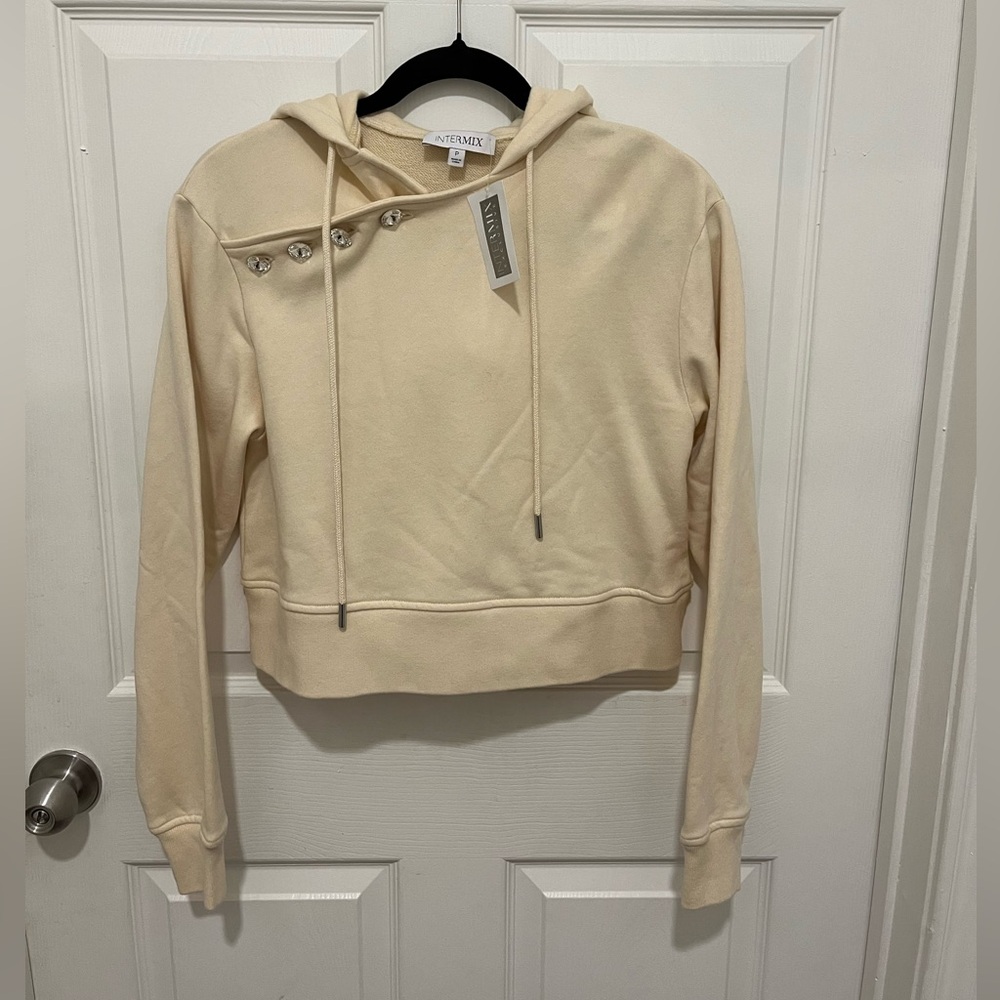 INTERMIX Ivory Myla Sweatshirt Size P